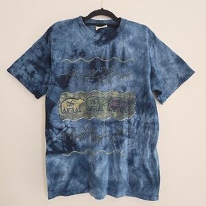 Vintage 90s Quality Goods Canda Tie Dye Native American Shirt - Size Large